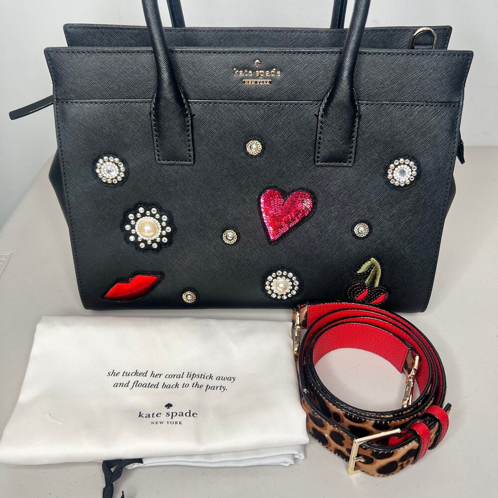 Kate Spade Large Embellished Leather Bag - Picture 2 of 10